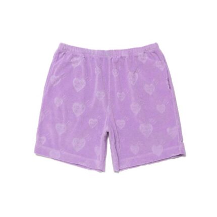 Human Made Heart Pile Shorts Purple