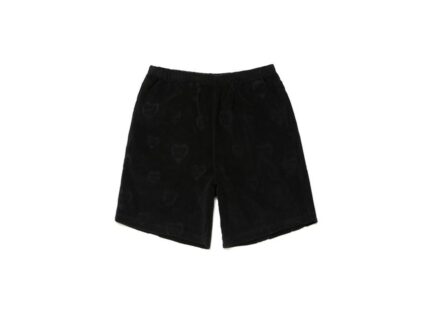 Human Made Heart Pile Shorts Black